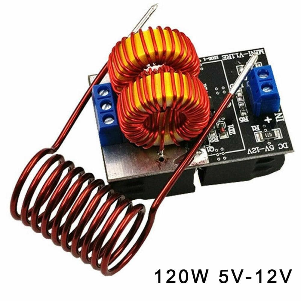 120W DC 5V-12V Mini Low Voltage ZVS Induction Heating Power Module Tesla Drops Ladder Without faucets with Heating Coil- RS2532 - REES52