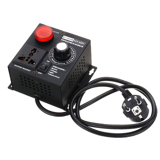 EU Plug 220V AC 4000W SCR Electronic Voltage Regulator Temperature Motor Speed Controller Dimmer- RS2556 - REES52