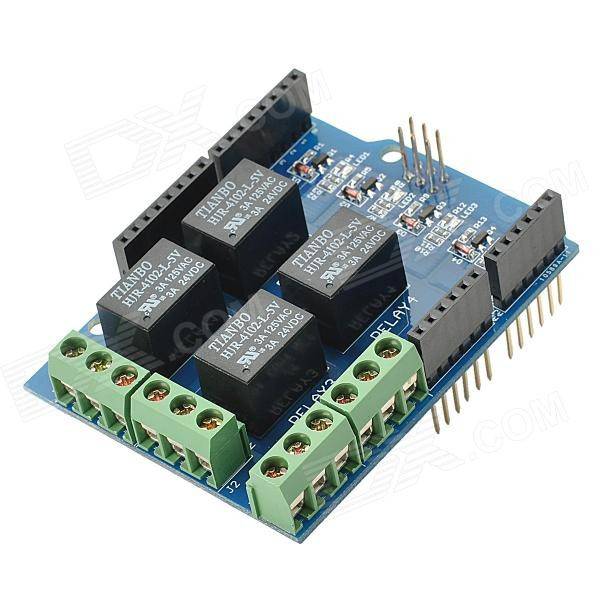 Relay Shield V0.9B 5V 4-Channel Solid State Relay Module For Arduino- RC040 - REES52