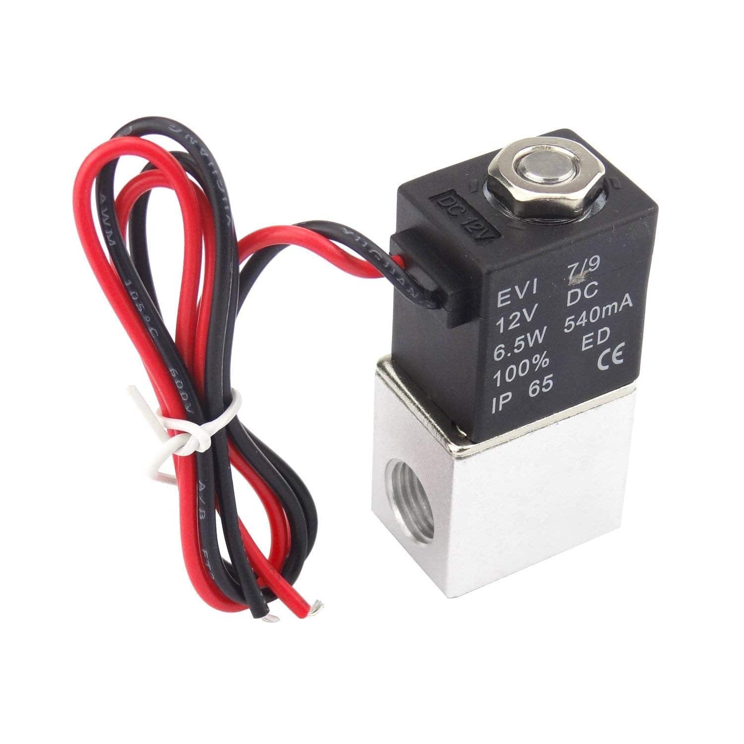 DC 12V Solenoid Valve 1/4 inch 2 Way Normally Closed Direct-Pneumatic Valves For Water Air Gas Hot- RS2934 - REES52