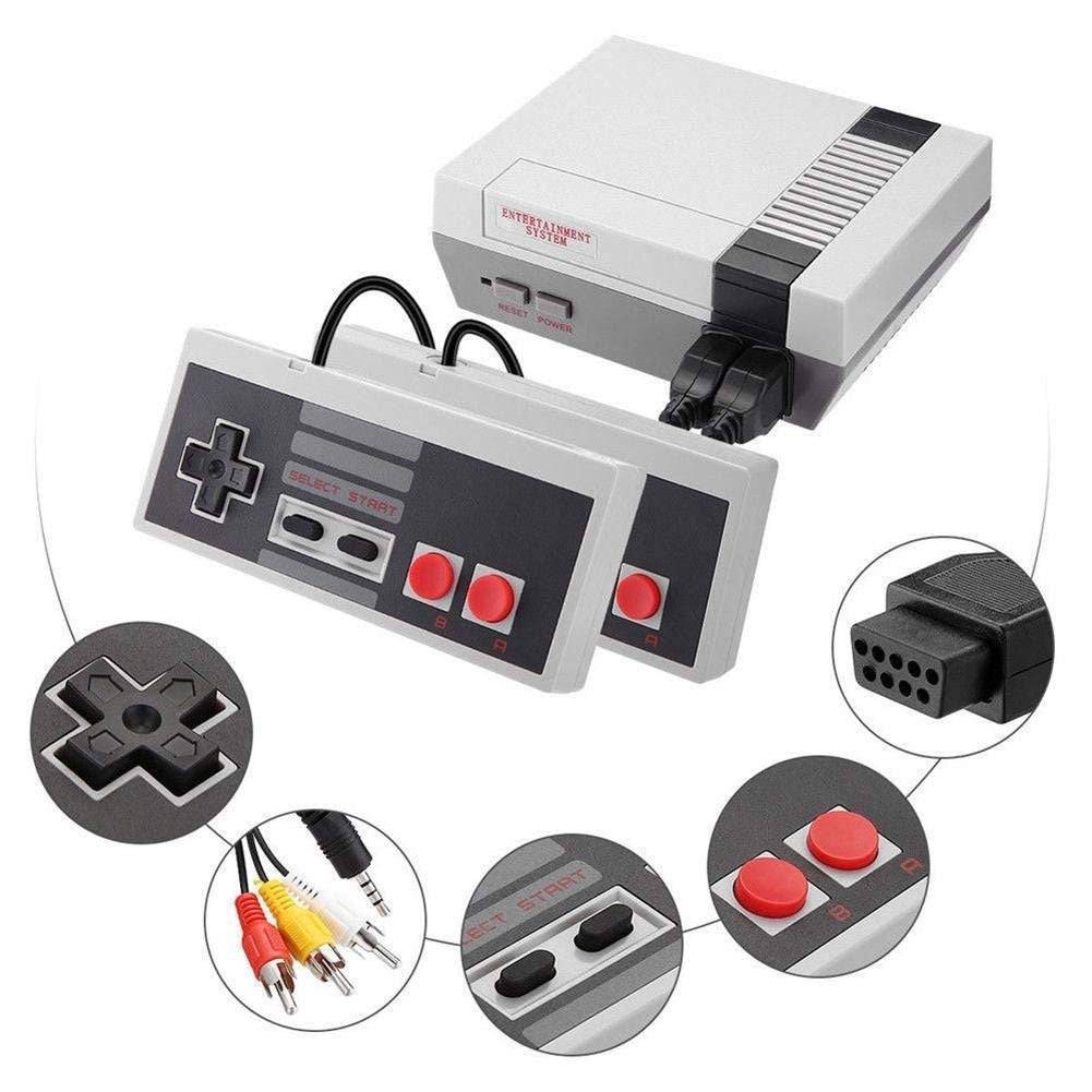 Retro Game Console, FC Mini Classic Game Console Built-in 620 TV Video Games with Double Controllers- GC05 - REES52