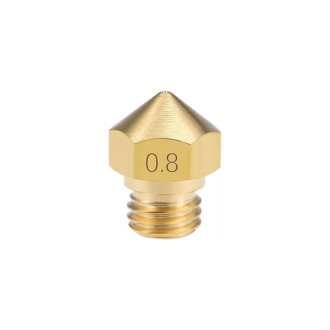 0.8mm 3D Printer Nozzle Head M7 Thread Replacement for MK10 1.75mm Extruder Print- RS2710 - REES52