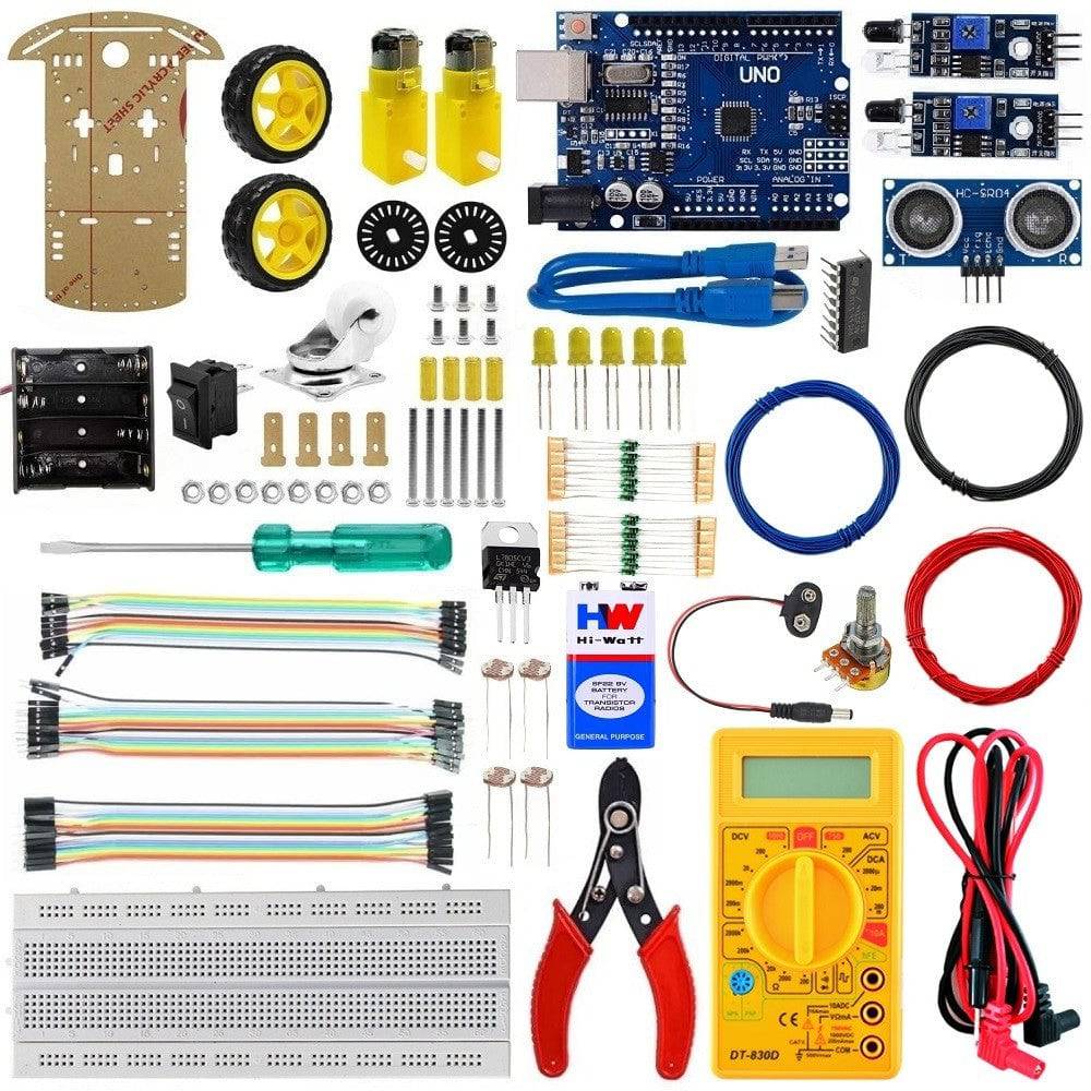 2Wd Transparent Smart Motor Robot Car Chassis Kit with Arduino Board- KT1339 - REES52
