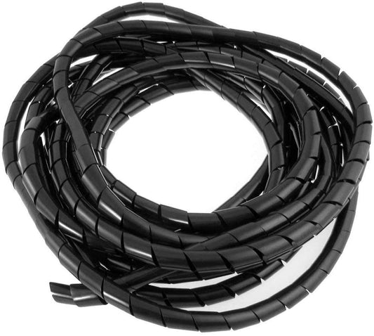 10mm Spiral Wrapping for Wires - Black