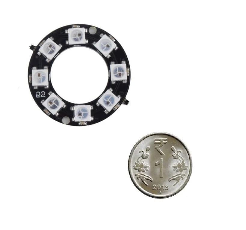 8 Bit WS2812 5050 RGB LED Built-in Full Color Driving Lights Circular Development Board - RS3280 - REES52