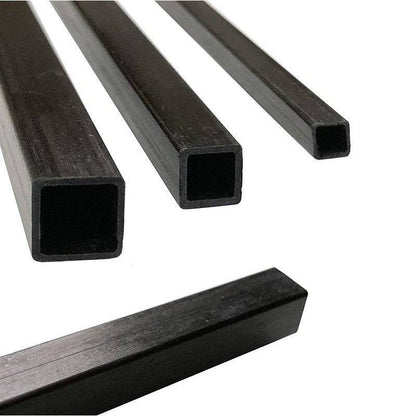 Pultruded Square Carbon Hollow Fiber Tube 3x3mm(OD) x 2x2mm(ID) x 1000mm(L) - RS3320 - REES52