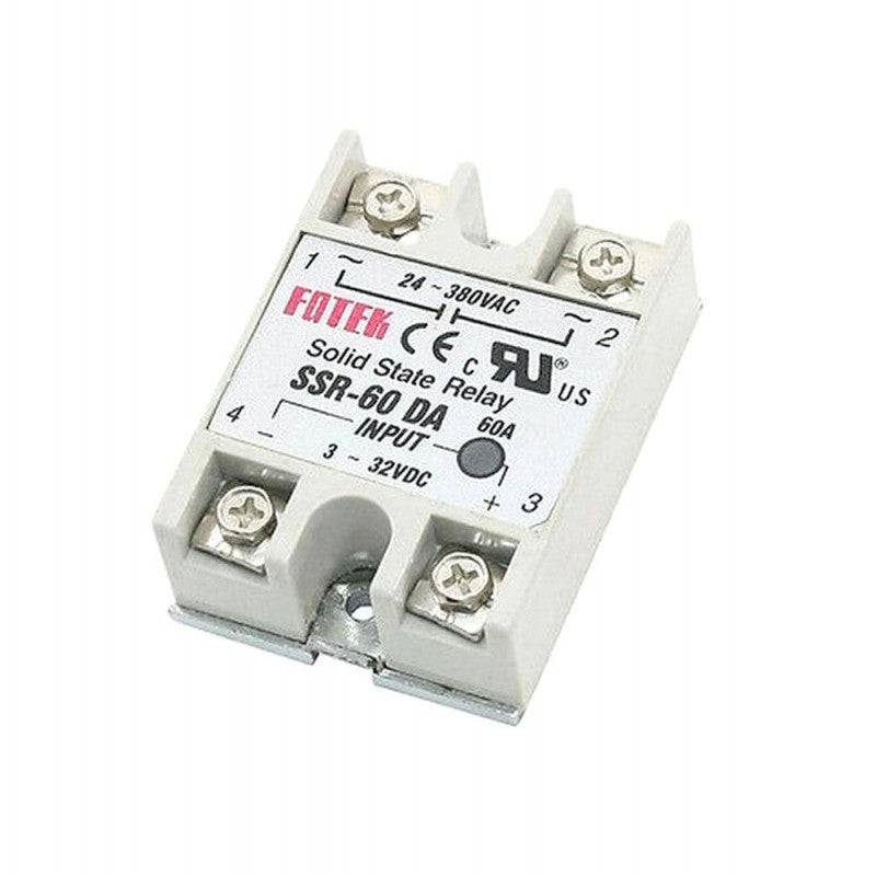 DC To AC SSR-60DA Solid State Relay Module 3-32 VDC /24-380VAC 60A - RS3371 - REES52