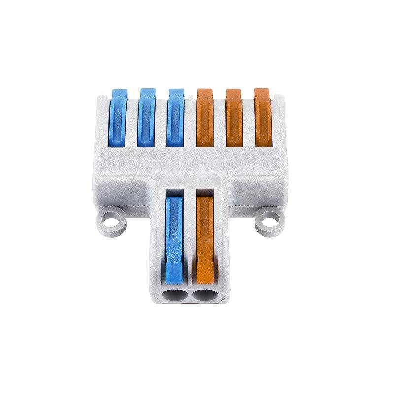 PCT-SPL-62 0.08-2.5mm 6:2 Pole Wire Connector Terminal Block with Spring Lock Lever for Cable Connection - RS3390 - REES52