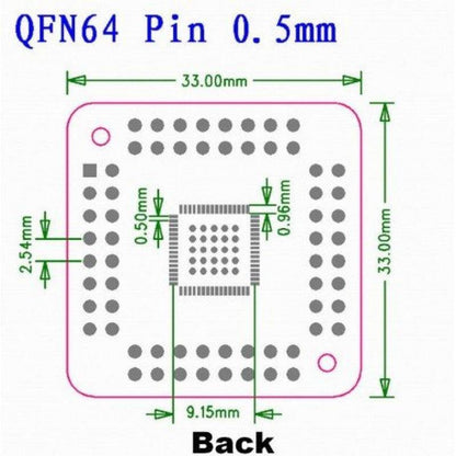 QFN 56 64 SMD TURN TO DIP PCB Adapter - RS3404 - REES52