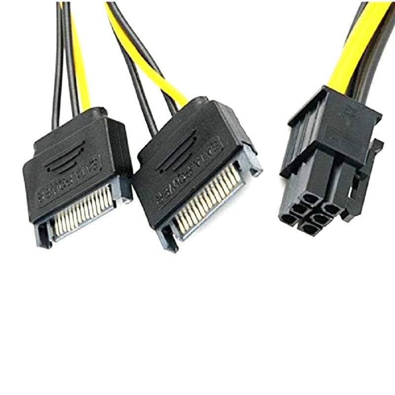 Dual SATA 15PIN to 8PIN Graphics Card Power Cable - RS3419 - REES52