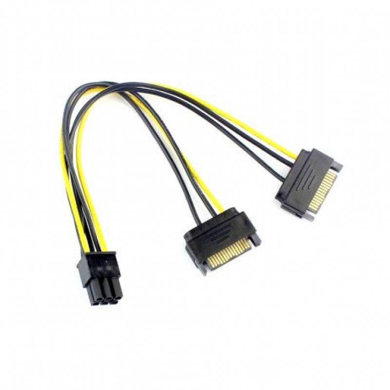 Dual SATA 15PIN to 8PIN Graphics Card Power Cable - RS3419 - REES52