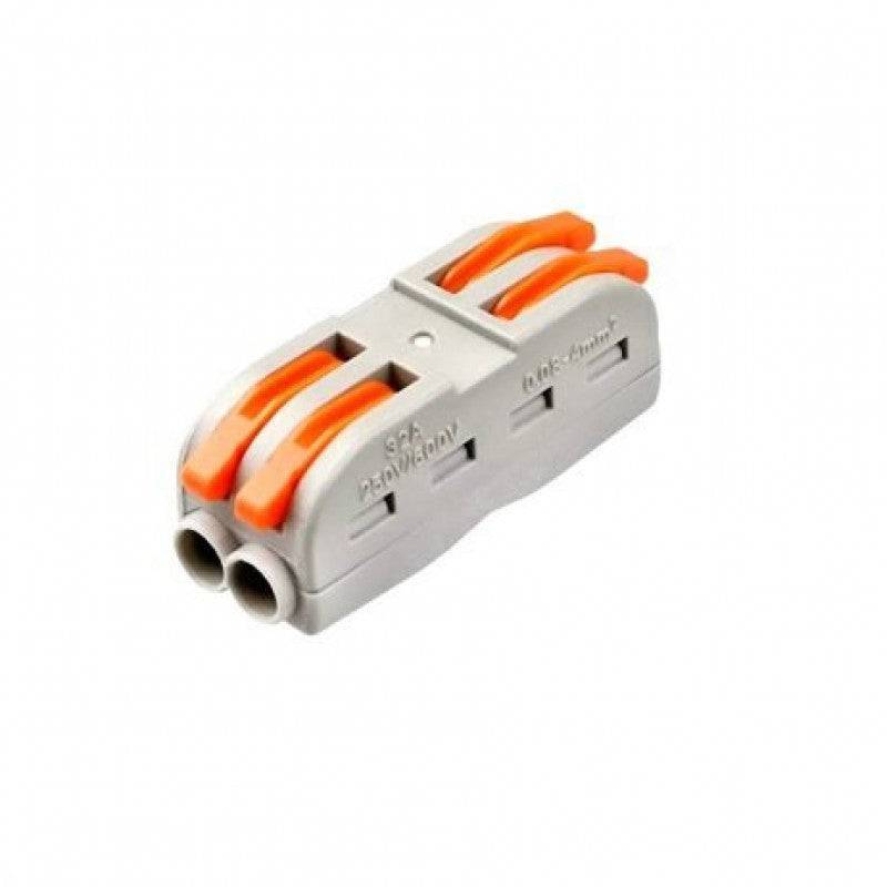 CH-812 0.08-2.5mm SPL-2 Pole Wire Connector with Spring Lock Lever for 2 Wire line Connection - RS3286 - REES52