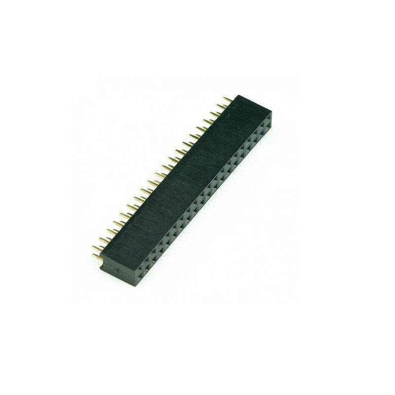 2x20 Pin 2.54mm Pitch Female Double Row Header Berg Strip - RS3558 - REES52