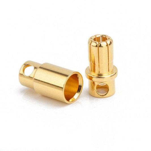 8mm Gold Plated Bullet Connector Female - RS3590 - REES52