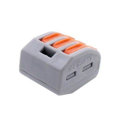 PCT-213 0.08-2.5mm 3 Pole Wire Connector Terminal Block with Spring Lock Lever for Cable Connection -  RS3606 - REES52