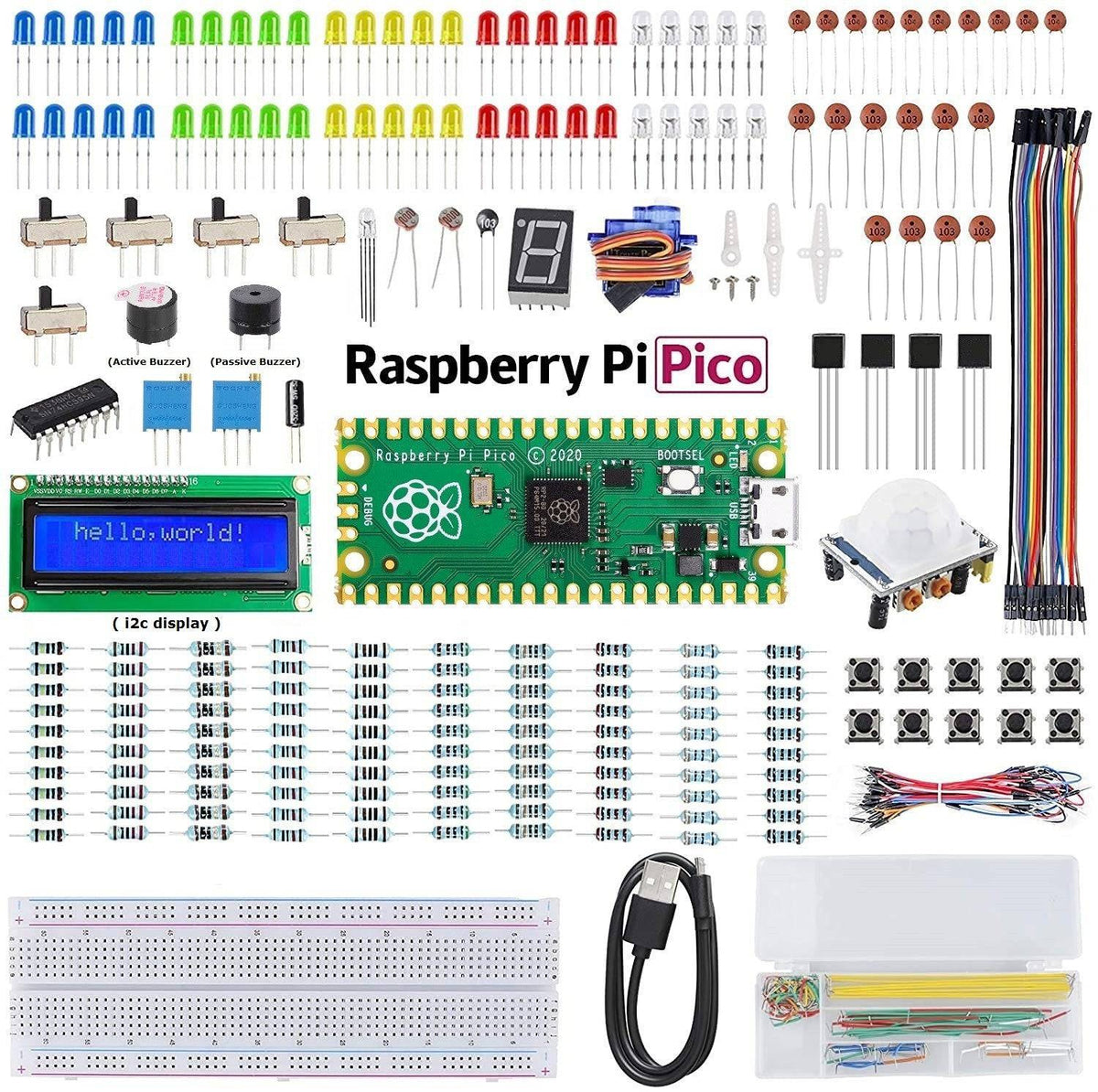 One Stop Blue Raspberry Raspberry Pi Pico Basic Starter Kit One-Stop Learning – REES52