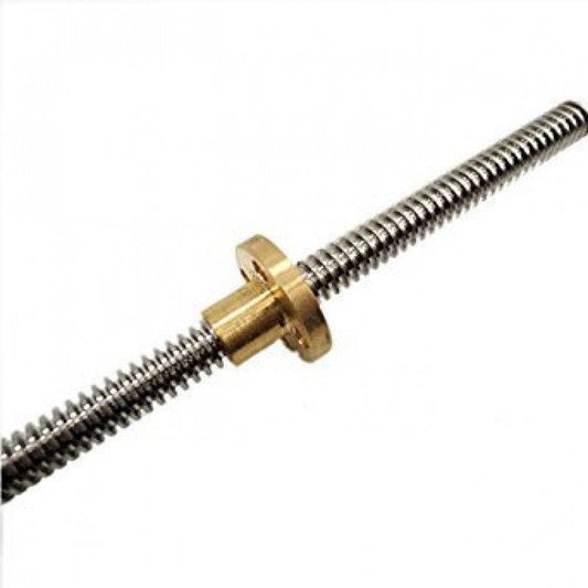 1000mm Trapezoidal 4 Start Lead Screw 10mm Thread 2mm Pitch Lead Screw with Copper Nut - RS3434 - REES52