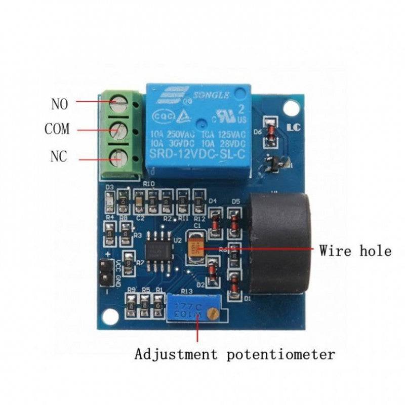 Current Detection Module 5A 12V Overcurrent Protection AC Current ...