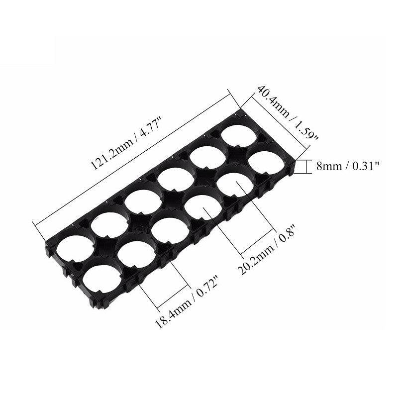 2 X 6 18650 Battery Spacer Holder with 18.5mm Bore Diameter - RS3632 - REES52