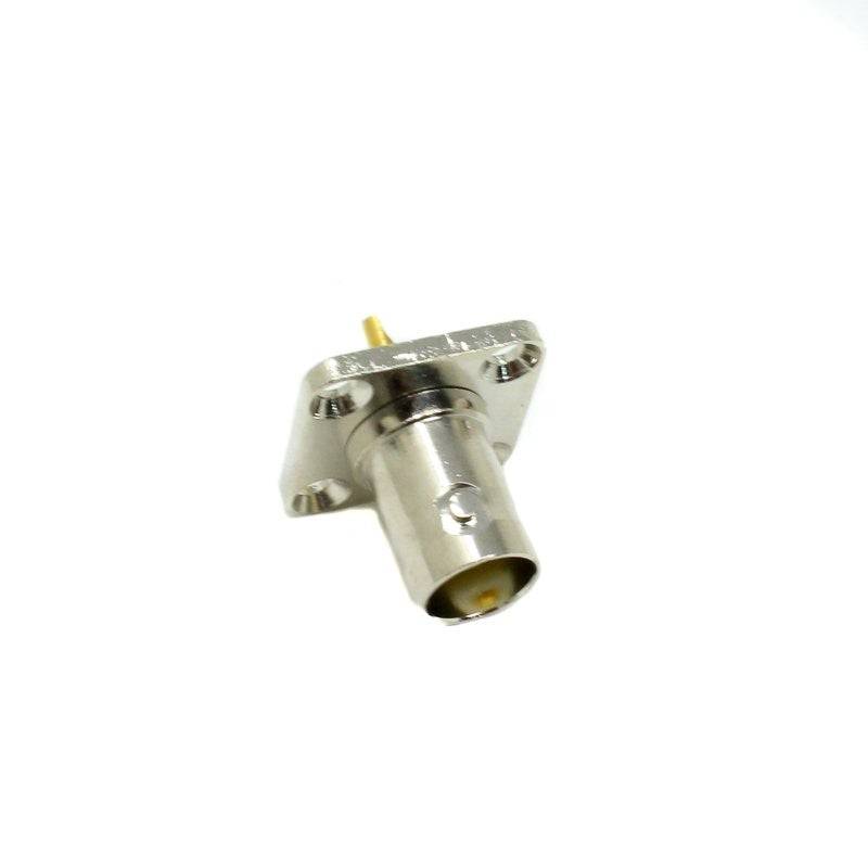 Flange Mount BNC Connector 4 Hole Female Connector Solder Type - RS3645 - REES52