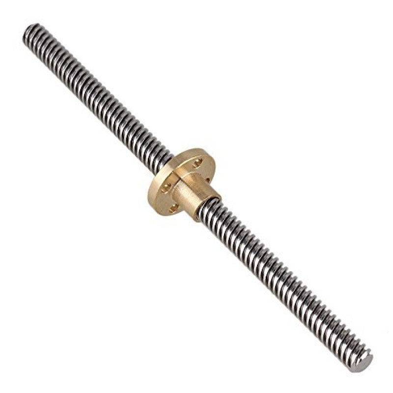 150mm Trapezoidal 4 Start Lead Screw 8mm Thread 2mm Pitch Lead Screw with Copper Nut - RS3431 - REES52