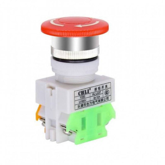 AC 660V 10A LAY37 DPST Emergency Stop Push Button Switch - RS3451 - REES52