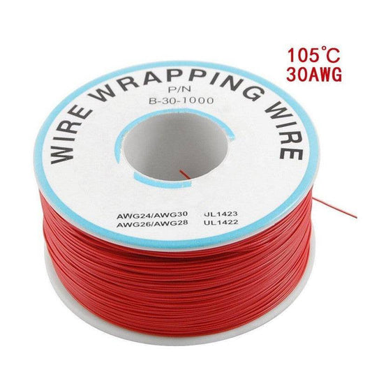 230m P/N B-30-300 Insulated PVC Coated 30AWG Wire Wrapping Wire - RED - RS3512 - REES52