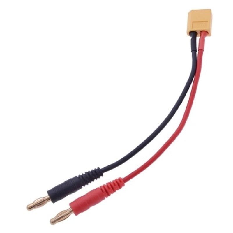 Charge Cable w - Male XT60 4mm Banana plug 30cm - RS3426 - REES52