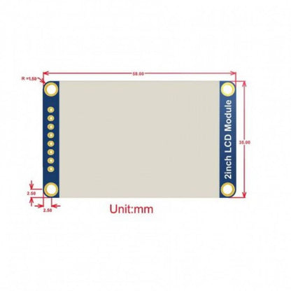 Waveshare 2 Inch LCD Display Module 240x320 - RS2274 - REES52