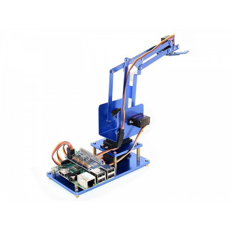 WAVESHARE 4-DOF Metal Robot Arm Kit for Raspberry Pi, Bluetooth / WiFi - RS2275 - REES52