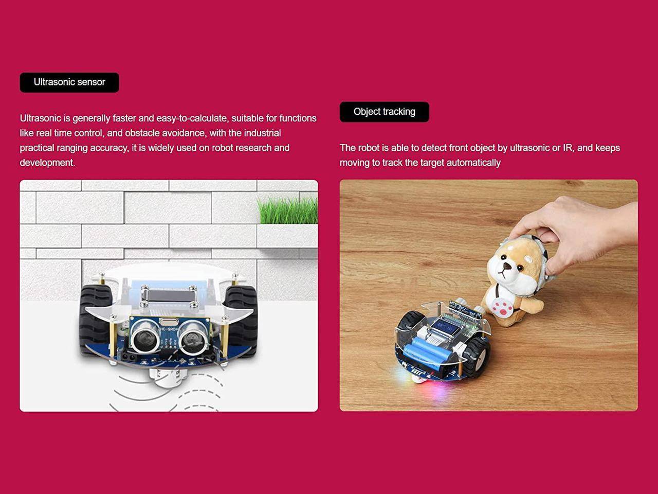 Waveshare PicoGo Mobile Robot, Based on Raspberry Pi Pico, Self Driving, Remote Control - RS2276 - REES52