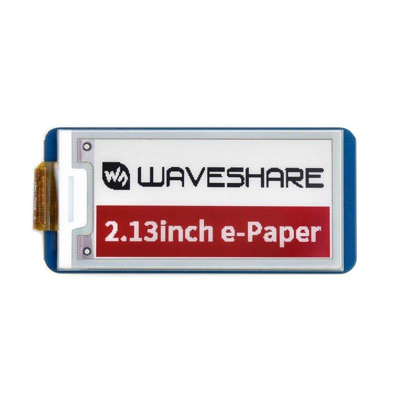 WAVESHARE 2.13inch E-Paper E-Ink Display Module (B) for Raspberry Pi Pico, 212×104, Red / Black / White, SPI - RS4884 - REES52