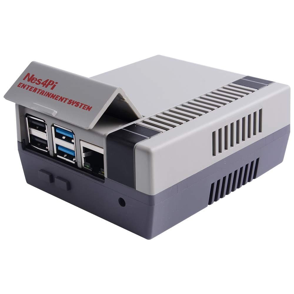 Retro Gaming Nes4Pi Case, Raspberry Pi Cooling Fan Raspberry Pi Heatsinks for Raspberry Pi 4 Model B - RS2856 - REES52