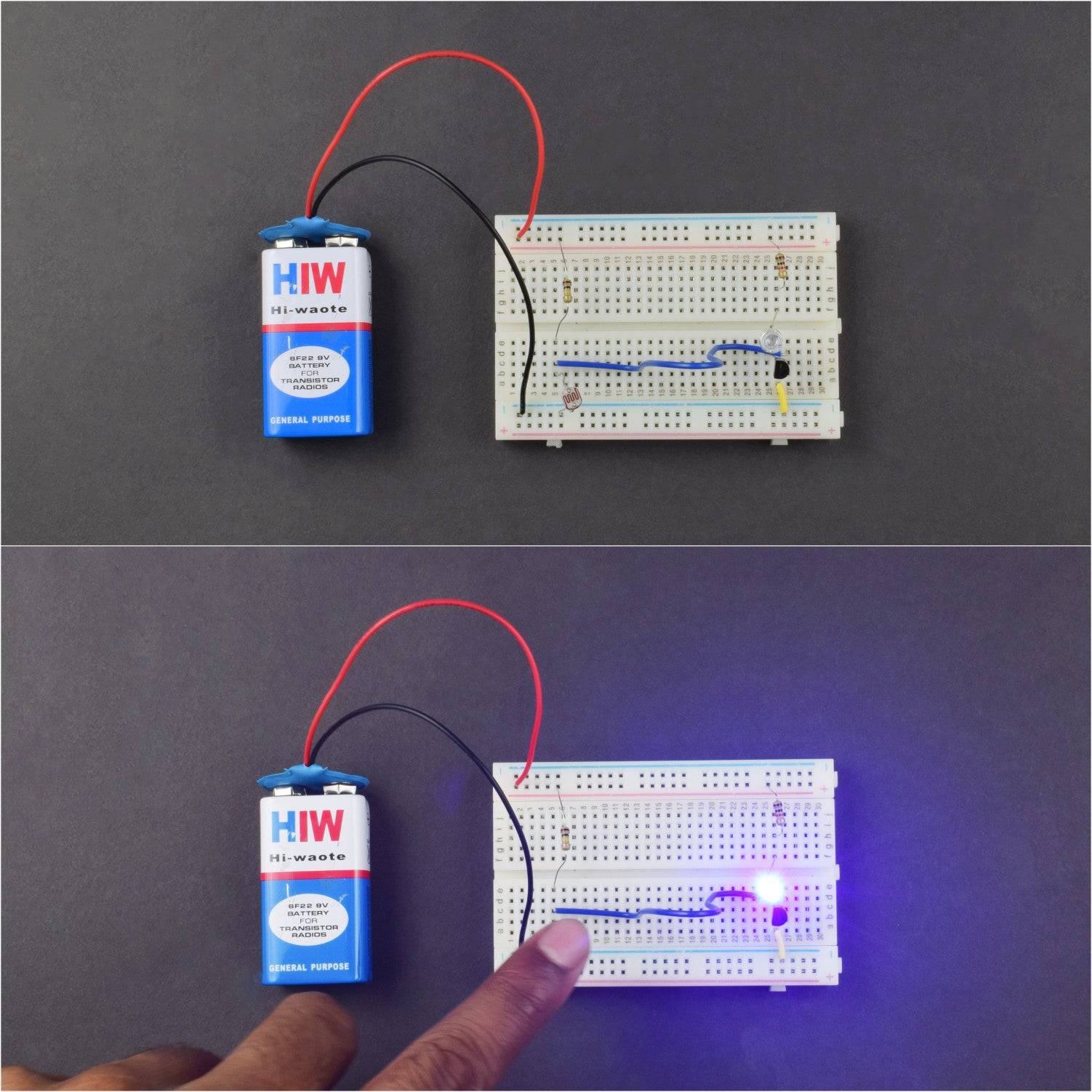 Glow an led by making Dark Sensor using LDR - KT965 - REES52