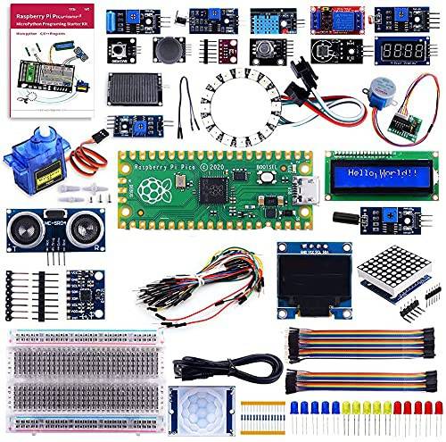 Raspberry Pi Pico  Sensor Kit , Raspberry Pi Pico, Breadboard, I2C 1602 LCD Display Module, MAX7219 8x32 Dot Matrix - KT1302 - REES52