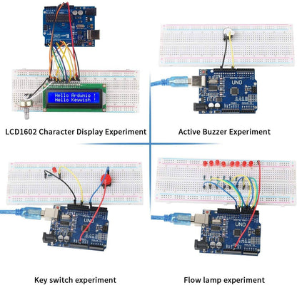 Scratch Starter Kit,Super Base Kit for Arduino Smd UNO R3 ATmega328P with 15 Lessons Tutorial - B09SQ9MXM5 - REES52