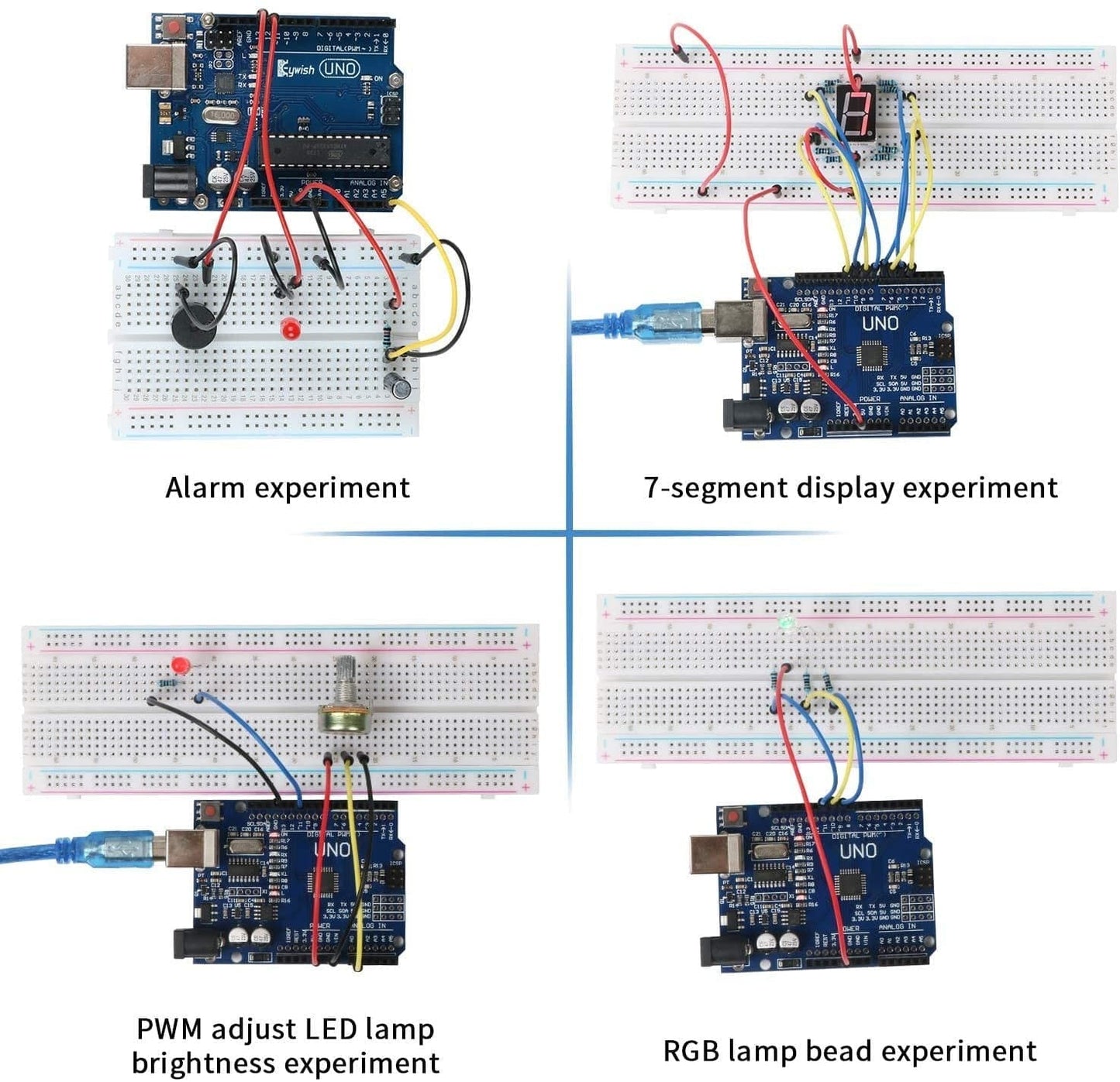 Electronics Project LCD1602 Beginners Starter Kit for Compatible with Arduino Smd UNO R3 - B093TK9SGJ - REES52