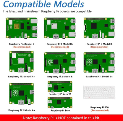 Ultimate Starter Kit for Raspberry Pi 4 B 3 B+ 400, 561-Page Detailed Tutorials, Python C Java Scratch Code- B09JV1CXBN - REES52
