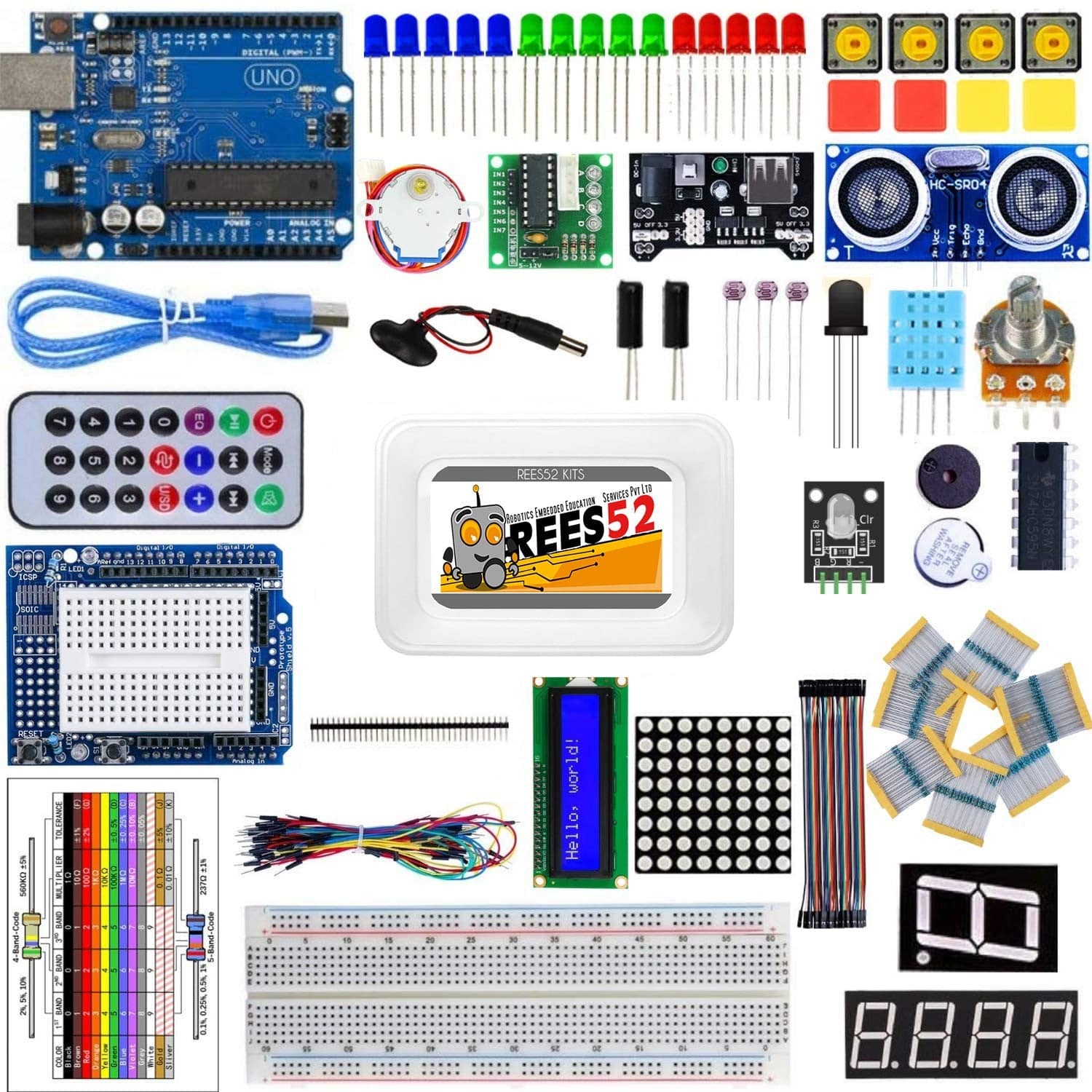 Super Starter Kit for Uno R3 compatible with Arduino IDE - B01KNR581_U - REES52