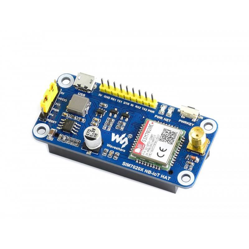 Waveshare NB-IoT HAT for Raspberry Pi, for Europe, Asia, Africa, Australia -RS2052 - REES52