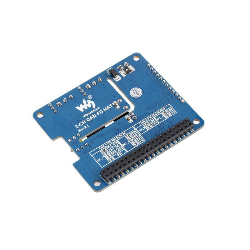 2-Channel Isolated CAN FD Expansion HAT for Raspberry Pi, Multi Protections - RS2129 - REES52