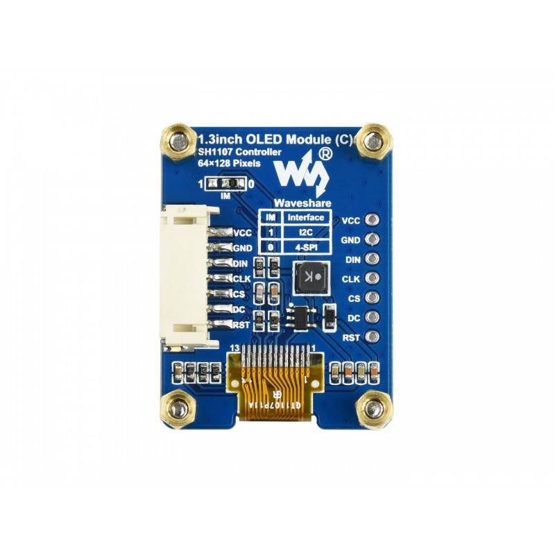 Waveshare 64×128, General 1.3inch OLED Display Module - RS1679 - REES52