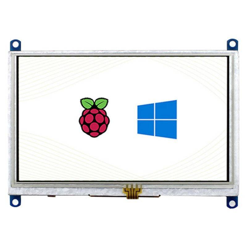 Waveshare 5inch Resistive Touch Screen LCD (B), 800×480, HDMI, Low Power Consumption - RS2118 - REES52