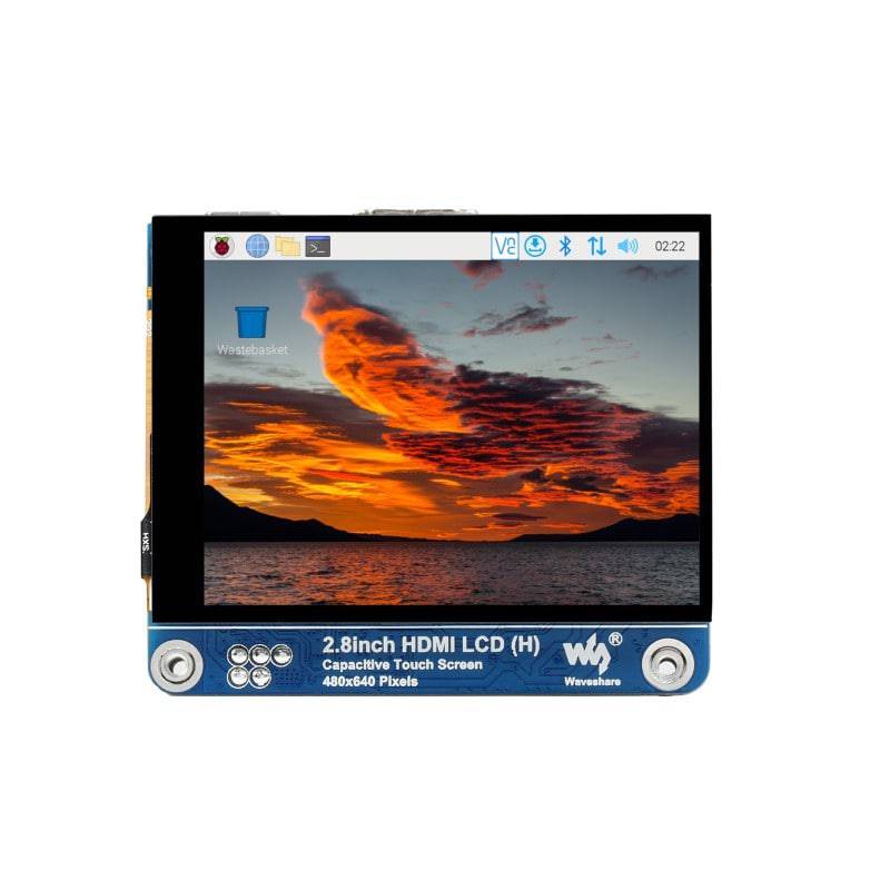Waveshare 2.8inch HDMI IPS LCD Display (H), 480×640, Adjustable Brightness, Optical Bonding Screen - RS687 - REES52