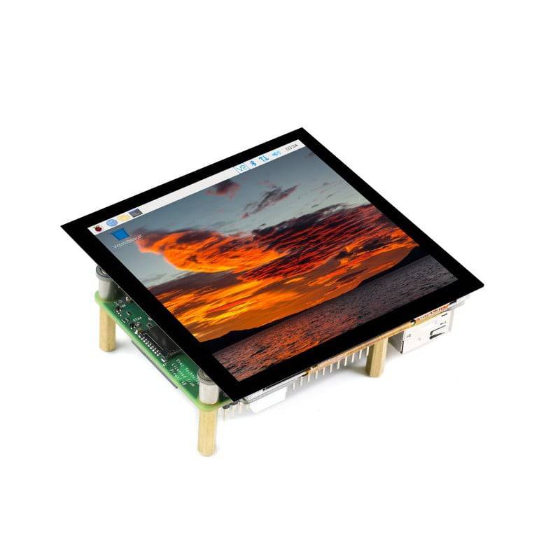 Waveshare 4inch HDMI Capacitive Touch IPS LCD Display (C), 720×720, Optical Bonding Screen - RS753 - REES52