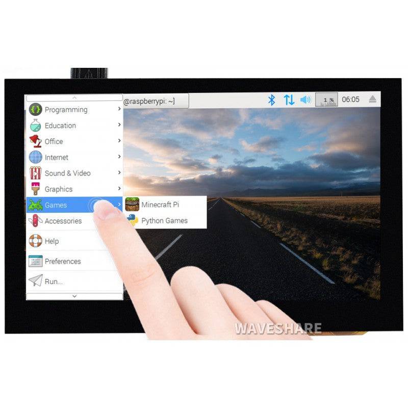 Waveshare 4.3inch Capacitive Touch Screen LCD (B), 800×480, HDMI, IPS, Various Devices & Systems Support - RS688 - REES52