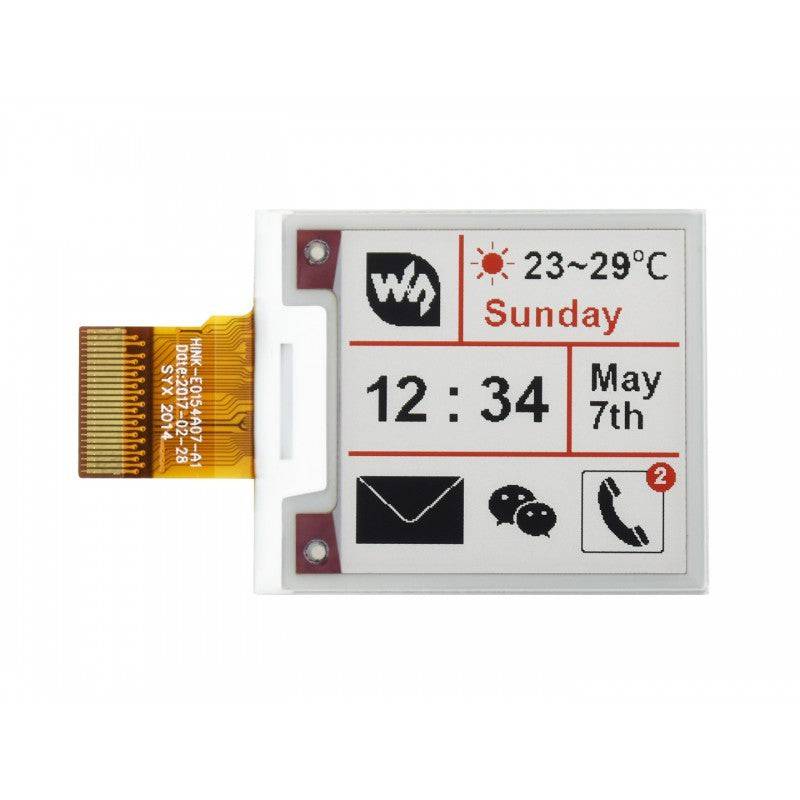 Waveshare 200x200, 1.54inch E-Ink raw display panel, three-color -RS1967 - REES52