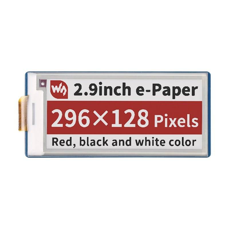 Waveshare 2.9inch E-Paper E-Ink Display Module (B) for Raspberry Pi Pico, 296×128, Red / Black / White, SPI - RS2121 - REES52