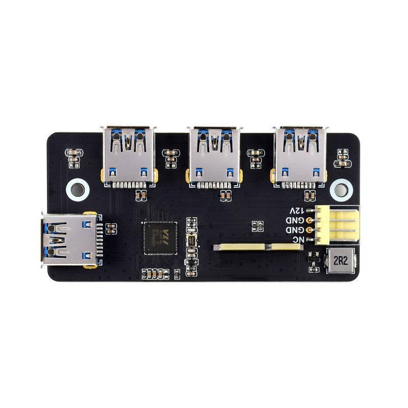 Waveshare PCIe TO USB 3.2 Gen1 Adapter, for Raspberry Pi Compute Module 4 IO Board, 4x HS USB - RS1963 - REES52