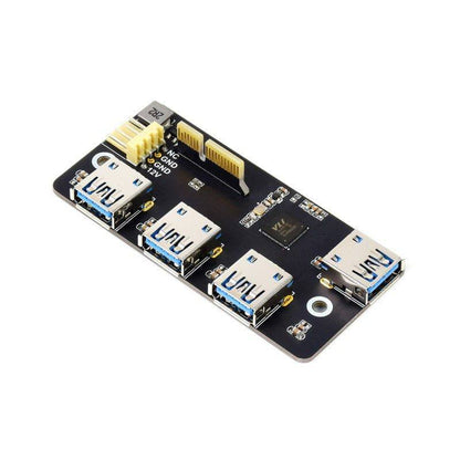 Waveshare PCIe TO USB 3.2 Gen1 Adapter, for Raspberry Pi Compute Module 4 IO Board, 4x HS USB - RS1963 - REES52